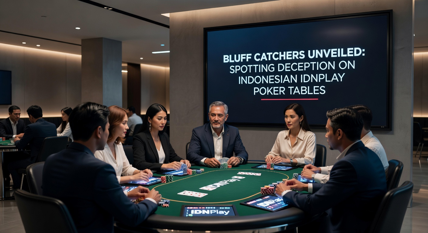 Close-up of a poker hand showdown on IDNPlay, revealing a caught bluff with chips pushed forward