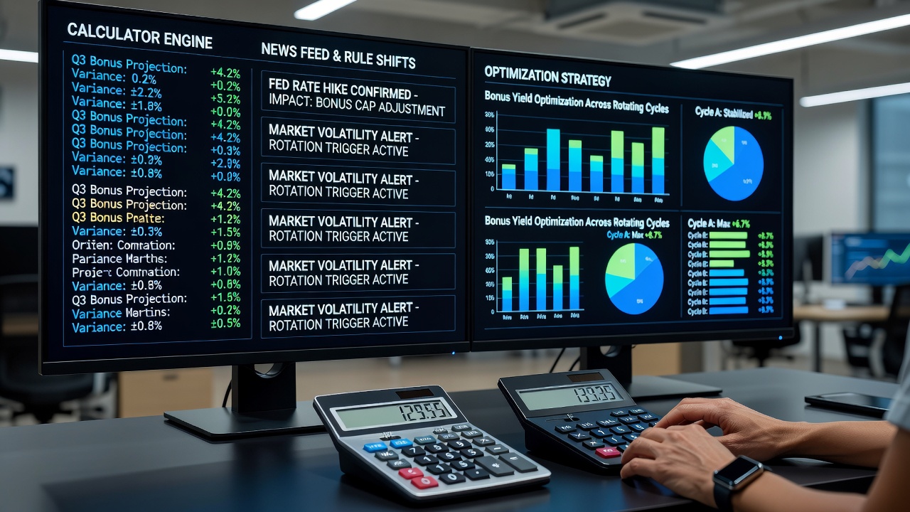 Dashboard view showing real-time alignment of tournament schedule data with updated bonus calculation rules