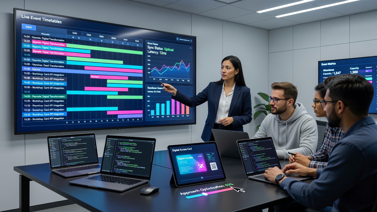 Digital interfaces displaying synchronized poker event timetables and strategy adjustments